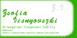 zsofia visnyovszki business card